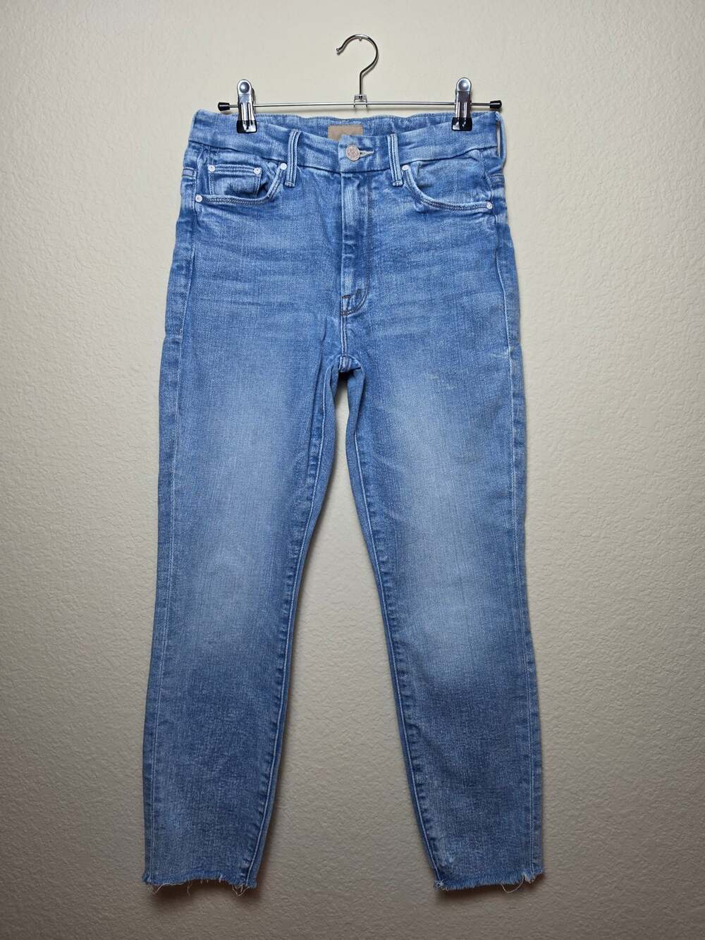 Mother High Waisted Looker Ankle Fray Skinny Jeans | Deep Breaths 26 / 2